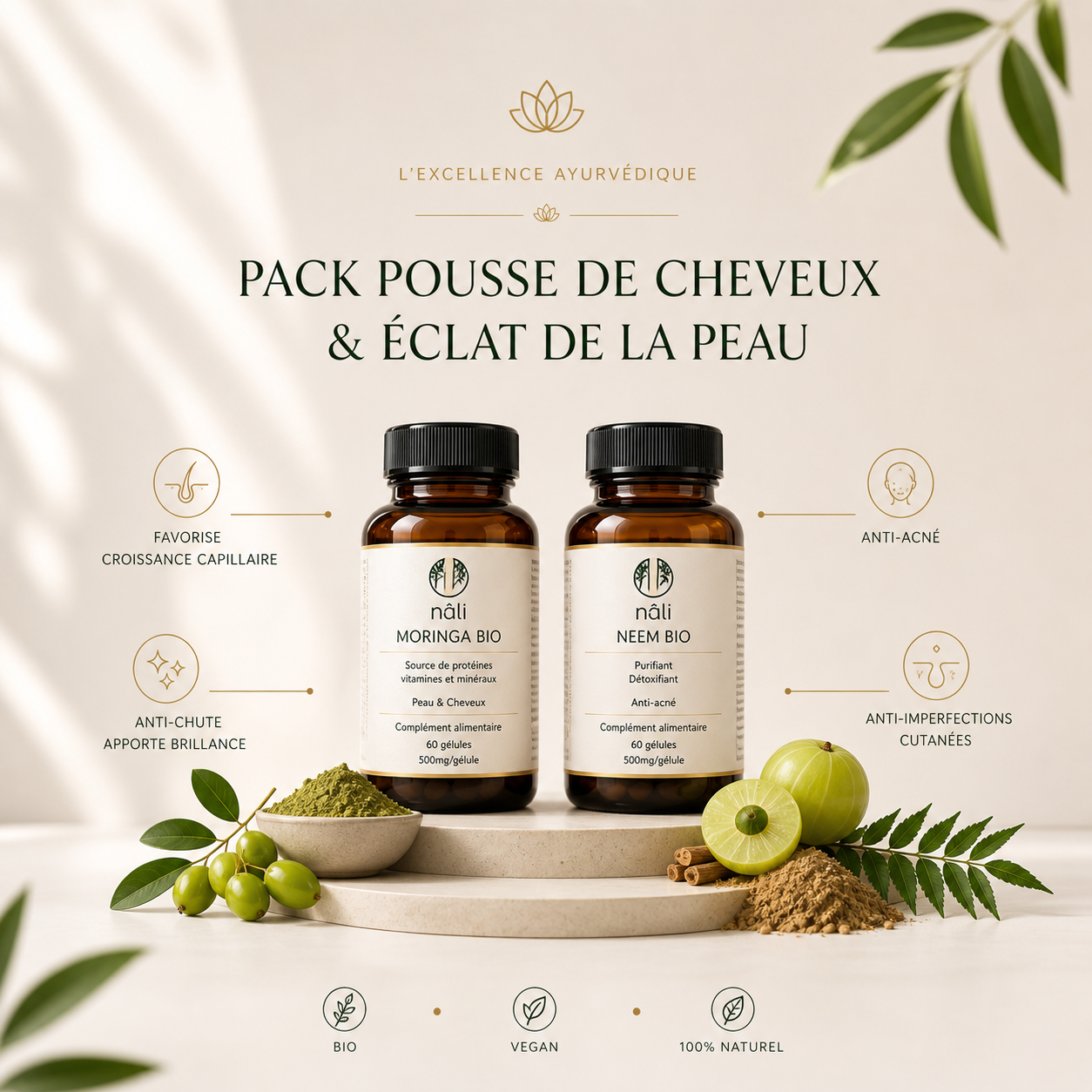 Combo Pousse Intensif Cheveux & Skincare